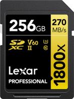 Lexar Professional SDXC 256GB BL 1800X UHS-II V60 Gold, Audio, Tv en Foto, Fotografie | Geheugenkaarten, Nieuw, Verzenden