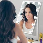 Hollywood LED Make-up Spiegel – 3 Kleuren en 360° Draaibaar, Verzenden, Nieuw