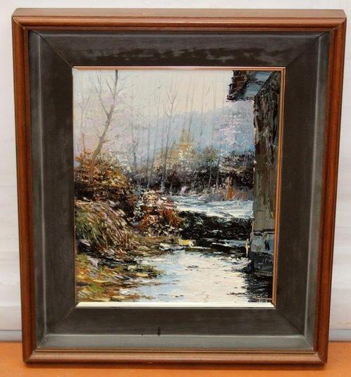 Miguel Martí Ferré (1932-2020) - Paisaje con río, Antiek en Kunst, Kunst | Schilderijen | Klassiek