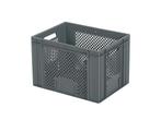 Stapelbak 400x300xH272mm geperf. 2 OH grijs, Ophalen of Verzenden, Nieuw