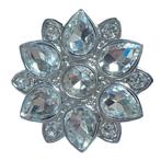 Fako Bijoux® - Magneet Broche XL - Bloem Kristal Met Glas -, Verzenden, Nieuw