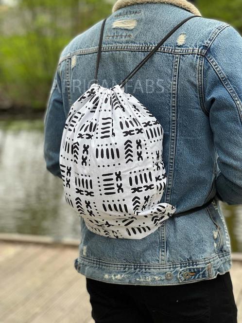 Afrikaanse print rugzak / Gymtas / Schooltas met rijgkoord -, Sieraden, Tassen en Uiterlijk, Tassen | Schooltassen, Nieuw, Ophalen of Verzenden