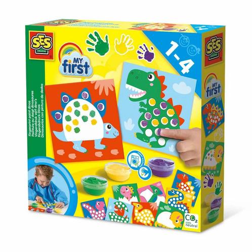 SES My first - Vingerafdruk verf dinos (Knutselpakketten), Kinderen en Baby's, Speelgoed | Educatief en Creatief, Knutselen, Nieuw