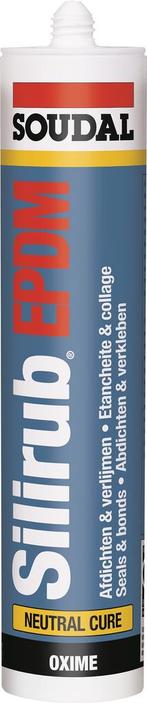Soudal silirub epdm 310 ml, zwart, koker, Doe-het-zelf en Verbouw, Isolatie en Afdichting, Verzenden, Nieuw