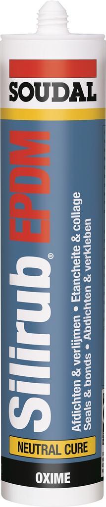 Soudal silirub epdm 310 ml, zwart, koker, Doe-het-zelf en Verbouw, Isolatie en Afdichting, Nieuw, Verzenden