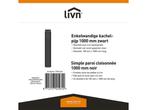 Livin Flame - Kachelpijp - D150mm L1000mm - Zwart, Verzenden, Zo goed als nieuw