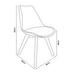 Eetkamerstoelen Fläten set van 4 stuks kunstleer blauw en na, Huis en Inrichting, Verzenden, Nieuw