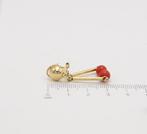 Oorbellen - 18 karaat Geel goud Koraal, Sieraden, Tassen en Uiterlijk, Oorbellen, Nieuw
