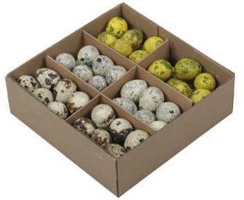 Kwarteleitjesmix geel doos 72 stuks uitgeblazen voor, Hobby en Vrije tijd, Knutselen, Nieuw, Ophalen of Verzenden