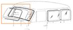 Volvo Ruit PV544+Duett voor helder (657268) Volvo onderdeel, Verzenden, Nieuw, Volvo