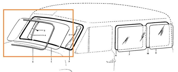 Volvo Ruit PV544+Duett voor helder (657268) Volvo onderdeel, Auto-onderdelen, Carrosserie en Plaatwerk, Nieuw, Volvo, Verzenden