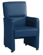 Eetkamerstoel Dakota - eetkamerstoelen - Blauw, Nieuw, Blauw, Stof