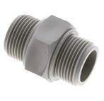 Dubbele Nippel G1 Polypropyleen (PP) 10bar FDA 43mm Hex, Verzenden, Nieuw