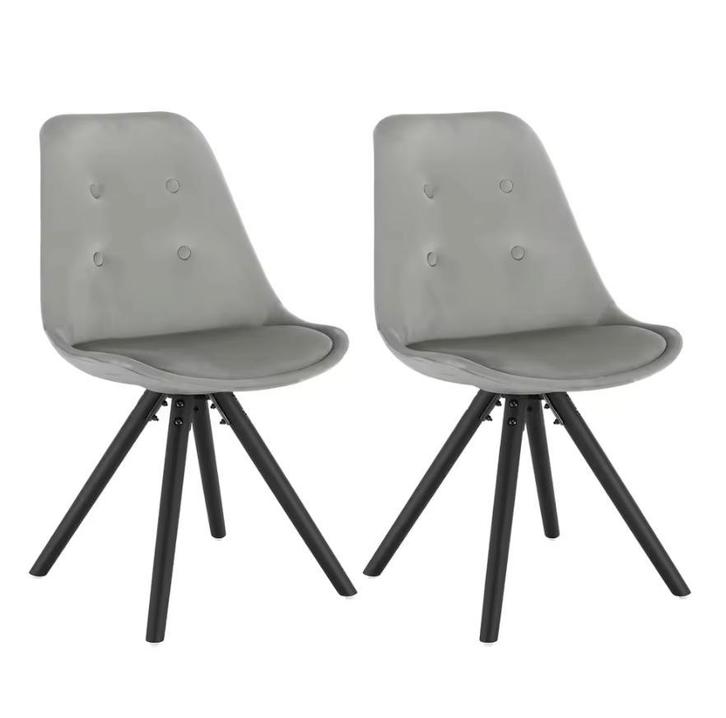 Nieuw 2x Nordic Eetkamerstoelen met Rug en Houten Poten, Huis en Inrichting, Stoelen, Twee, Nieuw, Hout, Verzenden