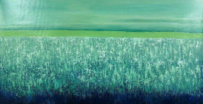 Nguyen Robert (1958) - Silence Vert 66 X 126  Livraison, Antiek en Kunst, Kunst | Schilderijen | Modern