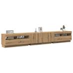 vidaXL Tv-meubel met LED 260x35x40 cm bewerkt hout, Verzenden, Nieuw, Overige houtsoorten