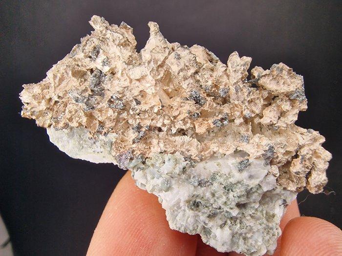 Zilver Op Calcite Top - Hoogte: 55 mm - Breedte: 30 mm- 51 g, Verzamelen, Mineralen en Fossielen