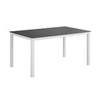 *WOONWINKEL* Brafab Rana Tuintafel Wit Aluminium En Glas 150, Tuin en Terras, Tuinsets en Loungesets, Verzenden, Nieuw