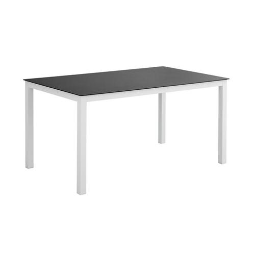 *WOONWINKEL* Brafab Rana Tuintafel Wit Aluminium En Glas 150, Tuin en Terras, Tuinsets en Loungesets, Nieuw, Verzenden