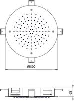 Mate Hoofddouche Rond 50 Cm M109, Ophalen of Verzenden, Nieuw