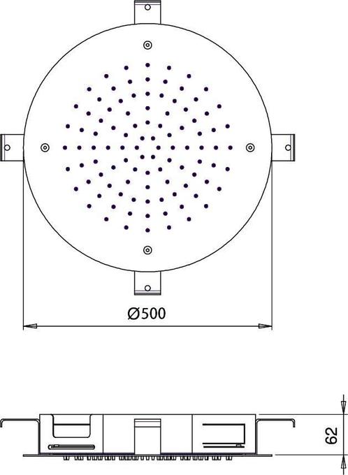Mate Hoofddouche Rond 50 Cm M109, Doe-het-zelf en Verbouw, Sanitair, Ophalen of Verzenden