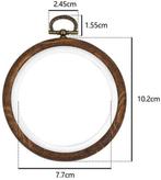 Brocante houten borduurring rond met stelschroef 10 cm per, Ophalen of Verzenden, Nieuw