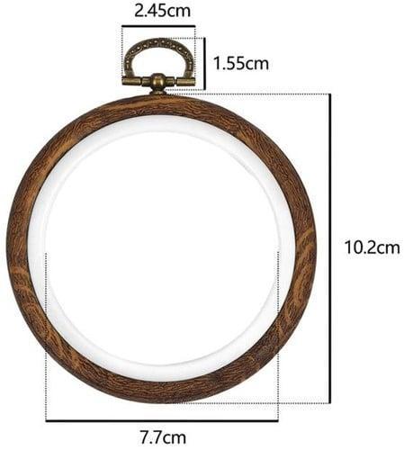 Brocante houten borduurring rond met stelschroef 10 cm per, Hobby en Vrije tijd, Knutselen, Nieuw, Ophalen of Verzenden