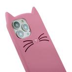 Schattige Roze Kat iPhone hoesje, Nieuw, Hoesje of Tasje, IPhone 12, Verzenden