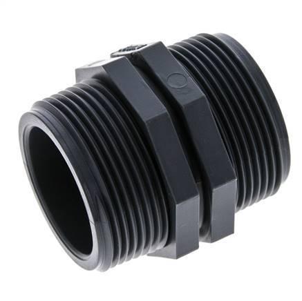 Dubbele Nippel G1 1/2 Polypropyleen (PP) 10bar FDA 54mm, Doe-het-zelf en Verbouw, Overige Doe-het-zelf en Verbouw, Nieuw, Verzenden