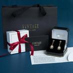 Gouden vintage oorhangers met camee en parel 14 kt, Ophalen of Verzenden, Nieuw