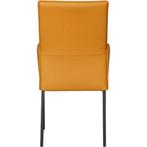 Leren eetkamerstoel Royal - Toledo Leem (geel/bruin) -, Huis en Inrichting, Stoelen, Leren eetkamerstoel Royal - Toledo Leem (geel/bruin) - Poten staal vierkant zwart past perfect in uw interieur als u woonstijl: Modern is.