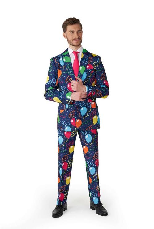 Feest Ballonnen Pak Heren Suitmeister, Kleding | Heren, Carnavalskleding en Feestkleding, Nieuw, Verzenden