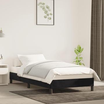 1-Persoons Bed Fluweel Zwart | Retourdeal | 35% Korting beschikbaar voor biedingen