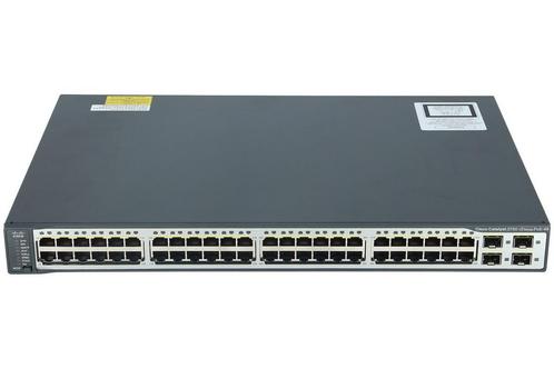 Cisco - WS-C3750V2-48PS-S - Catalyst 3750V2 48 10/100 PoE +, Computers en Software, Netwerk switches, Zo goed als nieuw, Ophalen of Verzenden