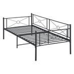 Metalen bed Alvesta met bedbodem 90x200 cm zwart, Huis en Inrichting, Slaapkamer | Bedden, Verzenden, Nieuw