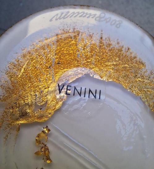 Venini - Vaas - Lichtgevende gouden blad - Murano-glas, Antiek en Kunst, Antiek | Meubels | Stoelen en Banken