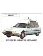 1985 CITROEN CX AMBULANCE INSTRUCTIEBOEKJE FRANS
