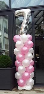 Ballonnenpaal met grote ballon-Zwart - Baby roze, Nieuw