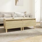 vidaXL Bijzettafels 2 st 50x46x35 cm bewerkt hout sonoma, Huis en Inrichting, Tafels | Bijzettafels, Verzenden, Nieuw