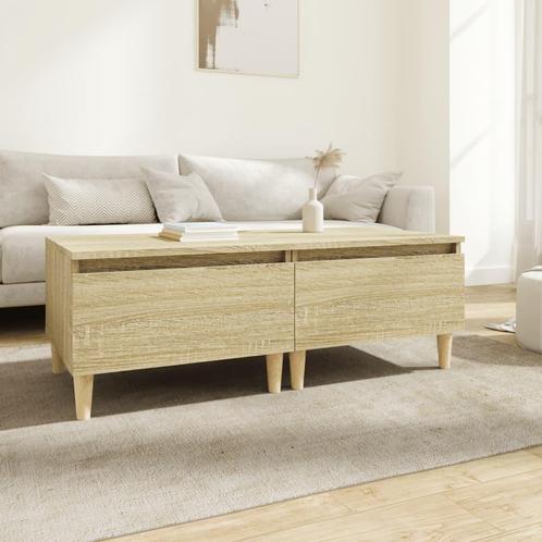 vidaXL Bijzettafels 2 st 50x46x35 cm bewerkt hout sonoma, Huis en Inrichting, Tafels | Bijzettafels, Nieuw, Verzenden