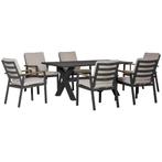 TRUUSK Tuinmeubelset Voor 6 Personen, 6 Stoelen & 1 Tafel, W, Verzenden, Nieuw