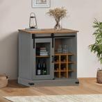 vidaXL Dressoir HALDEN met schuifdeur 80x40x80 cm massief, Verzenden, Nieuw, 50 tot 100 cm, Grenenhout