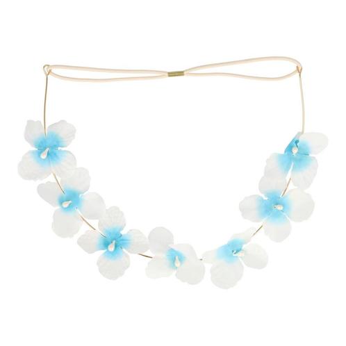 Haarband Metaaldraad Bloemen Kroon – Wit & Blauw, Sieraden, Tassen en Uiterlijk, Uiterlijk | Haarverzorging