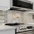 Zelfklevende Mozaïek Tegel - Afimera Silver Glass - Zilver -, Huis en Inrichting, Ophalen of Verzenden, Nieuw