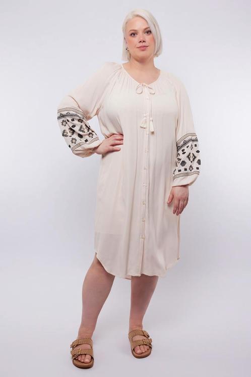 Exxcellent jurk borduur pofmouw crin Maat:, Kleding | Dames, Jurken, Overige kleuren, Nieuw, Verzenden