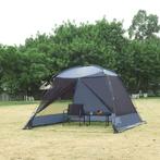 pro.tec Paviljoen Beekdaelen met klamboe 305x305x213 cm grij, Caravans en Kamperen, Kampeeraccessoires, Nieuw