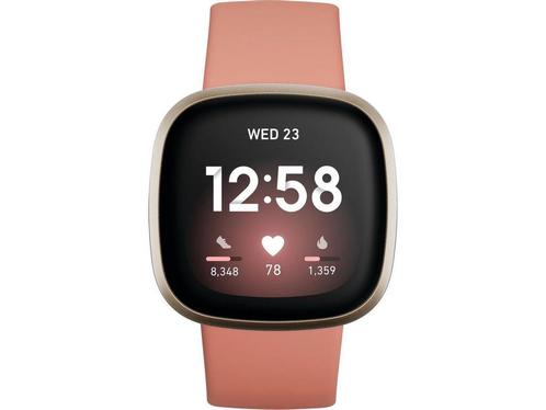 Fitbit Versa 3 - Smartwatch dames en heren - Roze, Huis en Inrichting, Woonaccessoires | Overige, Zo goed als nieuw, Verzenden