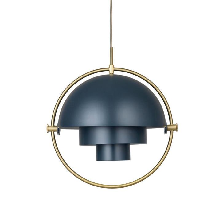 Gubi Multi-Lite Hanglamp, messing/donkerblauw - ø¸32 cm ,, Huis en Inrichting, Lampen | Hanglampen, Nieuw, Verzenden
