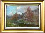 English School (XIX) - Ducks Wading by The Mill