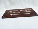 Leonard Rangeley , watchmaker & jeweller - Reclamebord -